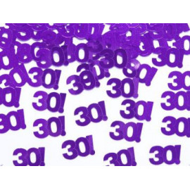 KONFETY NAROZENINOVÉ "30" LET  -15 g fialové