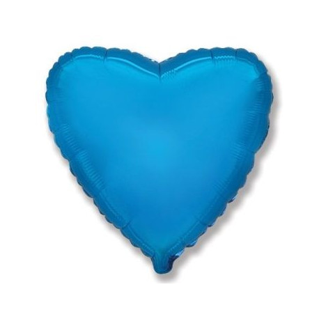 Balón foliový 45 cm  Srdce modré