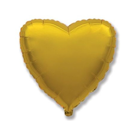 Balón foliový 45 cm  Srdce zlaté