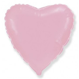 Balón foliový 45 cm  Srdce světle růžové