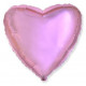 Balón foliový 45 cm  Srdce světle růžové metalické