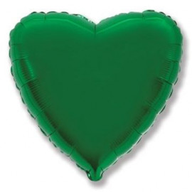 Balón foliový 45 cm  Srdce zelené