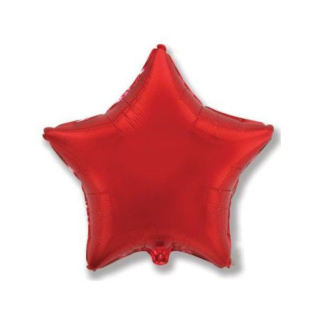 Balón foliový 45 cm  Hvězda červená