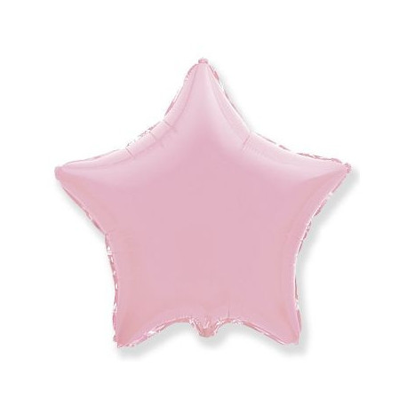 Balón foliový 45 cm  Hvězda pastelová světle růžová