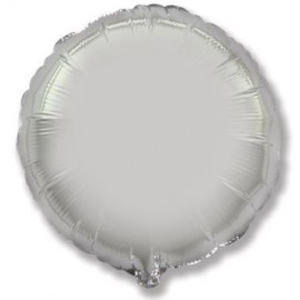 Balón foliový 45 cm Kulatý  stříbrný