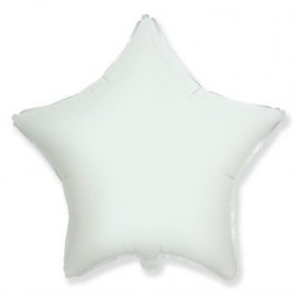 Balón foliový 45 cm  Hvězda bílá