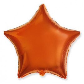 Balón foliový 45 cm  Hvězda oranžová