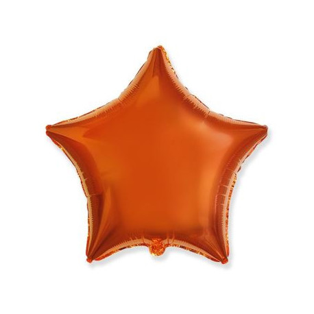 Balón foliový 45 cm  Hvězda oranžová