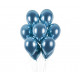 Balónky chromované 1 ks modré lesklé - průměr 33 cm