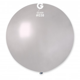 Balon latex 80cm -metal stříbrná 1ks