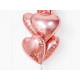 Balón foliový 45 cm  Srdce růžovo zlaté - Rose gold
