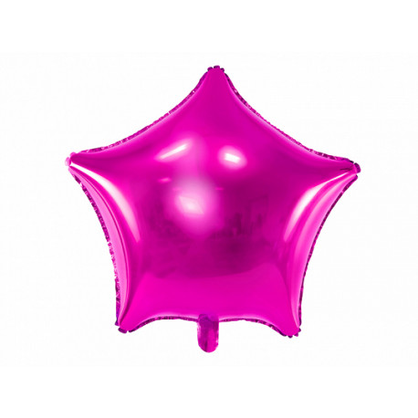 Balón foliový 48 cm  Hvězda metalická tmavě růžová (Fuchsie)