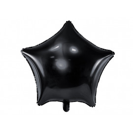 Balon foliový hvězda černá 48cm