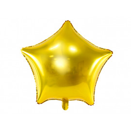 Balón foliový 48 cm  Hvězda zlatá metalická