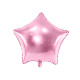 Balón foliový 45 cm  Hvězda světle růžová metalická