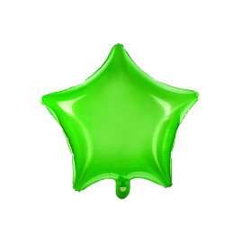 Balón foliový 48 cm  Hvězda zelená neonová
