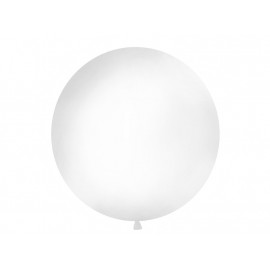Balon latex 100cm - bílý pastel