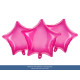 Balon foliový Hvězda růžová 48cm