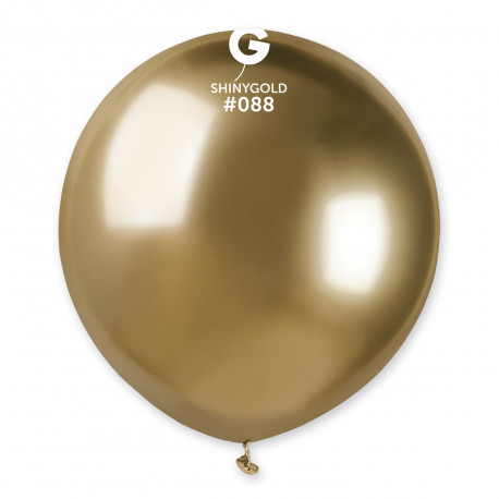 Balonek chromovaný 1ks Zlatý lesklý