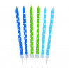 Narozeninové svíčky 24ks, blue/green