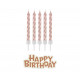 Narozeninové svíčky Happy Birthday,rose/gold,16ks