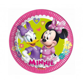 Papírové talíře myška Minnie "Minnie Happy Helpers", 20 cm, 8 ks