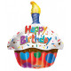 Balónek foliový 46cm - CUPCAKE Happy Birthday