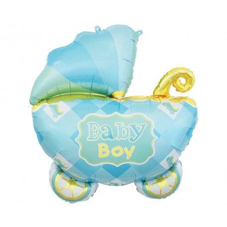 Foliový balon Baby boy Kočárek 60cm