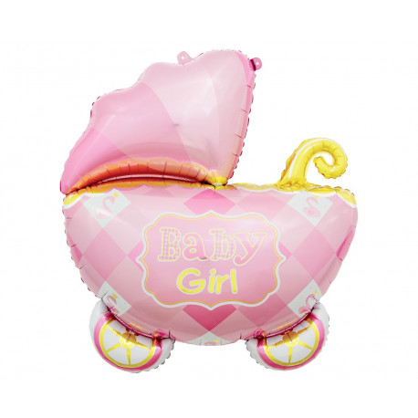 Foliový balon Baby girl Kočárek 60cm