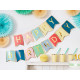 Girlanda-Banner Happy Birthday,15x175cm, mix barev