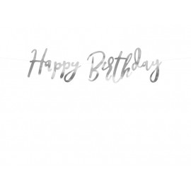 Girlanda-Banner papírový Happy Birthday,16x62cm