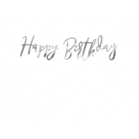 Girlanda-Banner papírový Happy Birthday,15x175cm,