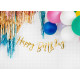 Girlanda-Banner papírový Happy Birthday,zlatý,16x62cm