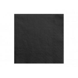 Papírové ubrousky Černé, 33x33cm,20ks
