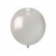 Balon latexový 48cm, Stříbrný Metalický,1ks