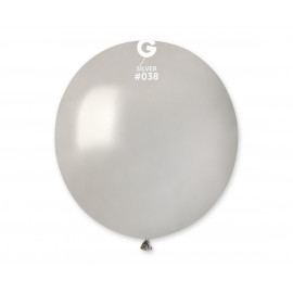 Balon latexový 48cm, Stříbrný Metalický,1ks