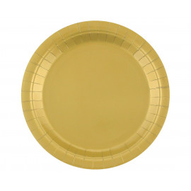 Papírový talíř Zlatý,23cm,14ks