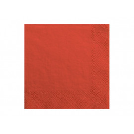 Papírové ubrousky třívrstvé,33x33cm,20ks,červené