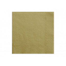 Papírové ubrousky třívrstvé,33x33cm,20ks,zlaté