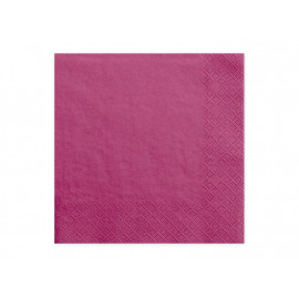 Papírové ubrousky třívrstvé,33x33cm,20ks,temně růžová