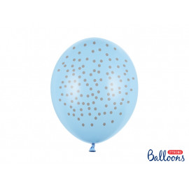 Latexové balonky 30cm,modré s puntíky,