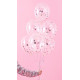 Balonky s konfetami,6ks, stříbrné hvězdičky,30cm