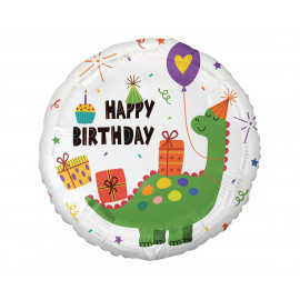 Fóliový balónek Dinosaurus (Happy Birthday), 18"
