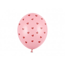 Latexové balonky 30cm, srdíčka,Baby pink,1ks
