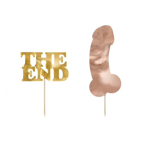 Dortový zápich The End Penis,mix,14,5 - 20,5cm