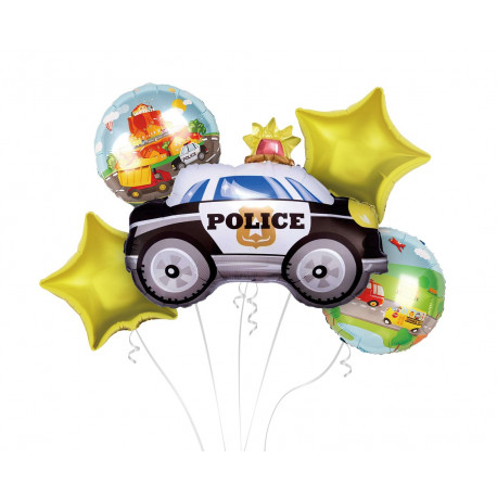 Balon foliový Policie Set, 5ks