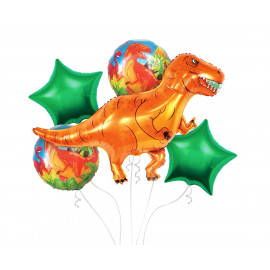 Balon foliový Tyranosaurus Set, 5ks