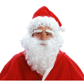 Paruka Santa Klaus s vousy a čepicí,1ks