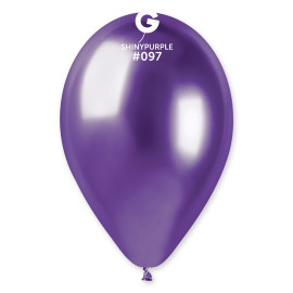 Balonek chromovaný 1ks, fialový lesklý,33cm