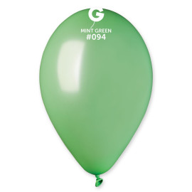 Balonek 1ks,metalický,mátově zelená,26cm
